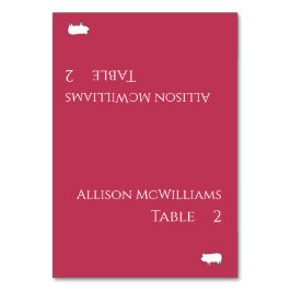 Hochzeitsstift Platzkarten-Schweinefleisch-Viva Ma Tischnummer