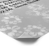 Hochzeitsstift Poster Grau floral (Ecke)