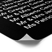 Hochzeitsstift Poster Monogram Black 2 (Ecke)