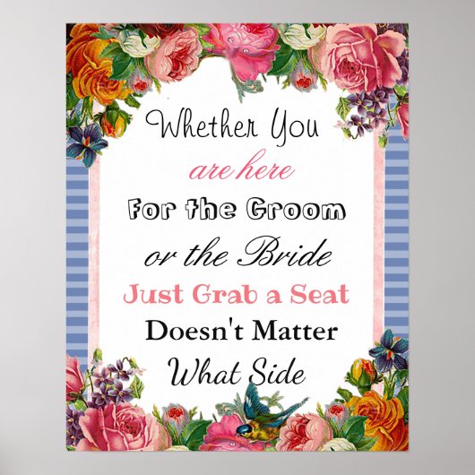 Hochzeitsstift, Poster "überall" setzen (Vorne)