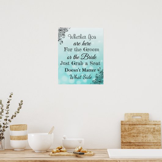 Hochzeitsstift, Poster "überall" setzen (Küche)