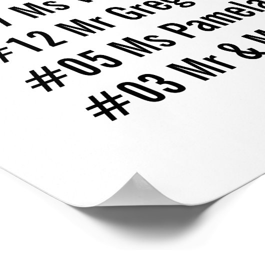 Hochzeitsstift Poster Weiße Blüte 36x60 (Ecke)