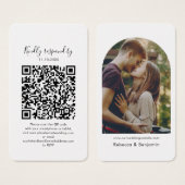 Hochzeitsstift QR Code Foto UAWG Enclosure Card (Vorne & Hinten)