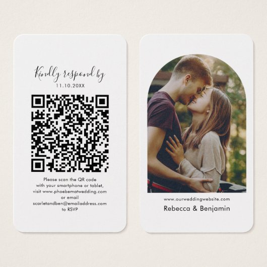 Hochzeitsstift QR Code Foto UAWG Enclosure Card (Vorne & Hinten)