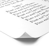 Hochzeitsstift Romantische individuelle Anpassung Poster (Ecke)