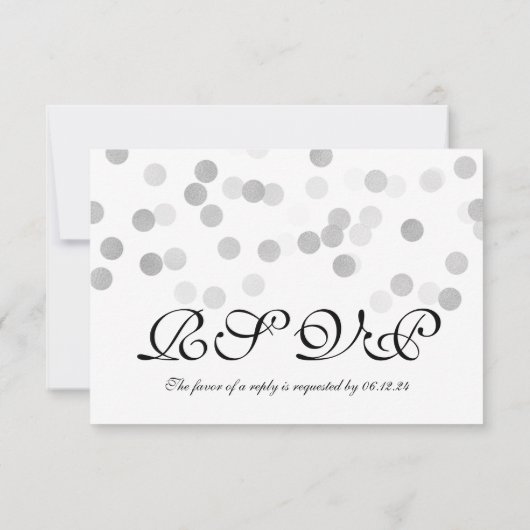 Hochzeitsstift RSVP Imitate Silberstreifen-Glitzer (Rückseite)