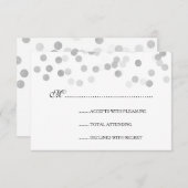 Hochzeitsstift RSVP Imitate Silberstreifen-Glitzer (Vorne/Hinten)