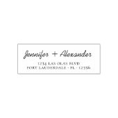 Hochzeitsstift Rücksendeadresse Elegante Kalligrap Permastempel (Design)