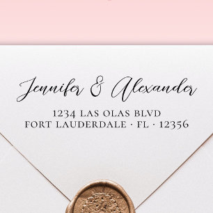 Hochzeitsstift Rücksendeadresse Elegante Kalligrap Permastempel