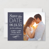 Hochzeitsstift Save the Date | Eigene Farbe Magneteinladung (Vorderseite)