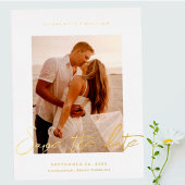 Hochzeitsstift Save the Date Folie Einladungspostkarte