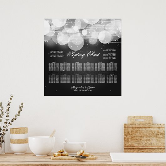 Hochzeitsstift Schwarz Poster (Küche)