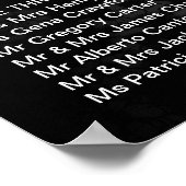 Hochzeitsstift Schwarz Vintag Poster (Ecke)