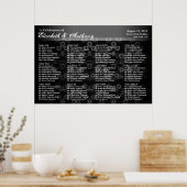 Hochzeitsstift Schwarz Vintag Poster (Küche)