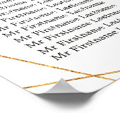 Hochzeitsstift Sonnenblumen geometrisch Poster (Ecke)