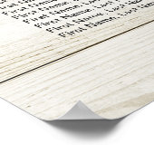 Hochzeitsstift Sukkulente Pflanze Rustikales Holz Poster (Ecke)