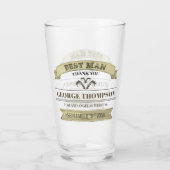 Hochzeitsstift Trauzeuge Vintag Classic Simple Gla Glas (Rückseite)