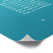 Hochzeitsstift türkisfarben poster (Ecke)