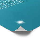 Hochzeitsstift türkisfarben poster (Ecke)