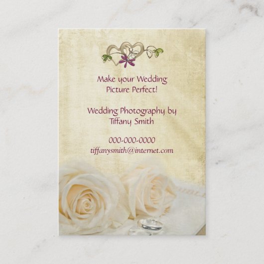 Hochzeitsstift Visitenkarte (Vorderseite)