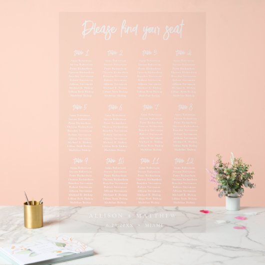 Hochzeitsstift Weiße Tinte Klarglasschild Acrylschild (Hochzeit)