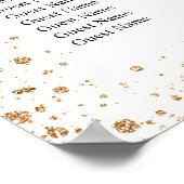 Hochzeitsstift Weißgold Glitzer Poster (Ecke)