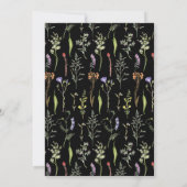 Hochzeitsstift Wildblumen Blumenditsy Einladung (Rückseite)