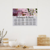 Hochzeitsstiftblüten vermischen sich halb und halb poster (Küche)