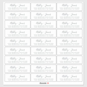 Hochzeitsstifte Rücksendeadressen-Aufkleber 4,45 x Aufkleber