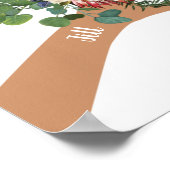 Hochzeitsstiftung Bouquet mit Namen Kunstdruckerei Poster (Ecke)