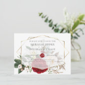 Hochzeitsstiftung | Burgundy Peony Floral Spray Einladung (Stehend Vorderseite)