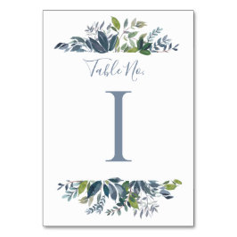 Hochzeitsstiftung | Dusty Blue Greenery 1 Tischnummer