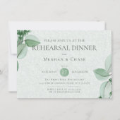 Hochzeitsstiftung | Eleganter Wasserfarbe Eukalypt Einladung (Vorderseite)