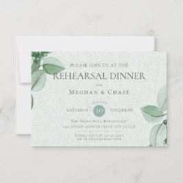 Hochzeitsstiftung | Eleganter Wasserfarbe Eukalypt Einladung