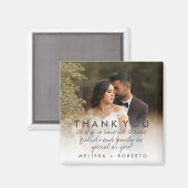 Hochzeitsstiftung Foto Dankeschön Magnet (Vorderseite/Rückseite)