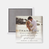Hochzeitsstiftung Foto Dankeschön Magnet (Vorderseite/Rückseite)