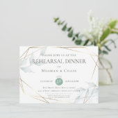 Hochzeitsstiftung | Grayed Jade Green Botanical Einladung (Stehend Vorderseite)