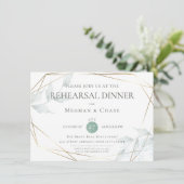 Hochzeitsstiftung | Grayed Jade Green Botanical Einladung (Stehend Vorderseite)