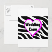 Hochzeitsstiftung (Herz Zebra Print) Postkarte (Vorne/Hinten)