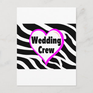 Hochzeitsstiftung (Herz Zebra Print) Postkarte