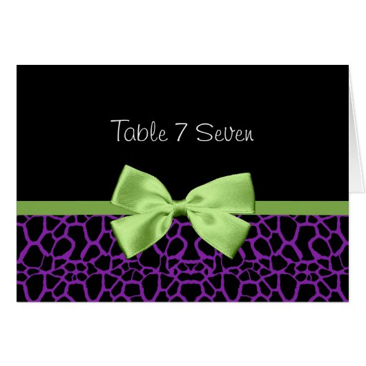 Hochzeitsstiftung Lila und schwarze Giraffe (Vorderseite (Horizontal))