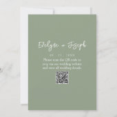 Hochzeitsstiftung mit Minimalistischem QR-Code Einladung (Rückseite)