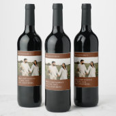 Hochzeitsstiftung mit moderner und schmaler Typogr Weinetikett (Flaschen)