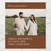 Hochzeitsstiftung mit moderner und schmaler Typogr Weinetikett (Einzelnes Label)