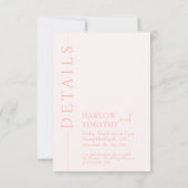 Hochzeitsstiftung Mitteilungskarte (Rückseite)