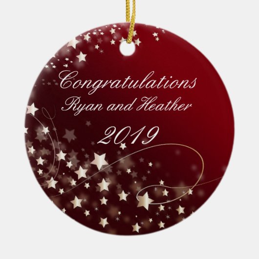 Hochzeitsstiftung Neue Zuhause Red Keramik Ornament (Vorne)