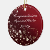 Hochzeitsstiftung Neue Zuhause Red Keramik Ornament (Links)