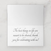 Hochzeitsstiftung Platzkarte (Innenseite Aufgefaltet)