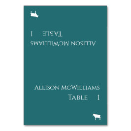 Hochzeitsstiftung Platzkarten-Fleisch-Symbol-Grün- Tischnummer