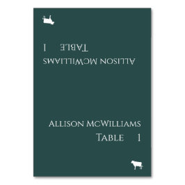 Hochzeitsstiftung Platzkarten-Fleisch-Symbol-Grün- Tischnummer